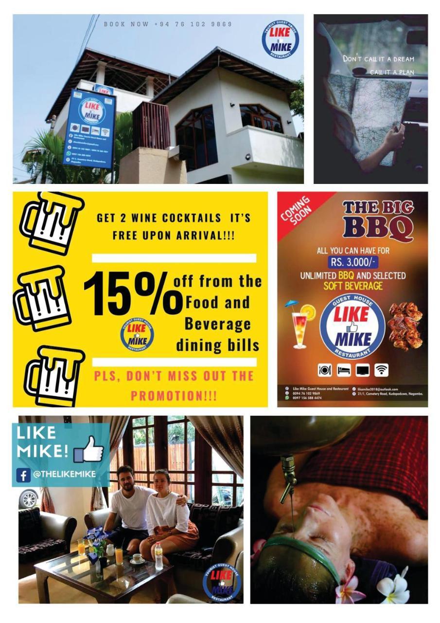 Like Mike Tourist Guest House & Restaurant Негомбо Екстериор снимка